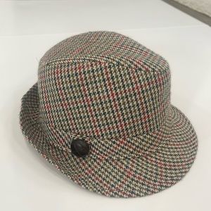 Plaid Fedora Brown, Black, Red and Green Colors